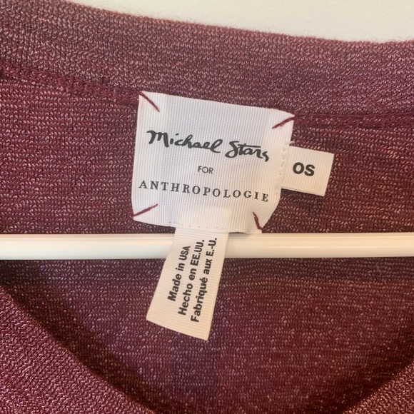 Micheal Stars V Neck Shine Tee for Anthropologie - Picture 3 of 6